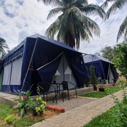 <span lang=th>รูปเต้นท์พัก 3 ท่าน บรรยากาศภายนอก</span><span lang=en>Exterior of Triple Tented Room</span>
